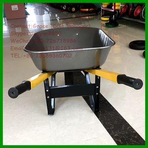 <span class=keywords><strong>Brouette</strong></span> en acier de construction résistante de 200kg 100L <span class=keywords><strong>110L</strong></span> chariot concret industriel avec le métal durable de poignée carrée pour des jardins - Product Image 4