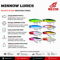 Leurre flottant type crayon Popper Minnow en PVC, longue portée, pour pêche en surface et en eau moyenne, idéal pour la pêche depuis le rivage en eau salée, pour le bar et le topmouth culprit.