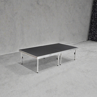 Scène pliable portable pour événements, plateforme 1 x 2 m, hauteur réglable, podium modulaire mobile pour intérieur et extérieur