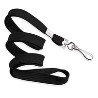 Flat Polyester Lanyard with Swivel Hook Metal Badge Clip Neck Strap for ID Cards Keys Whistle Promotional Gift Event Gear