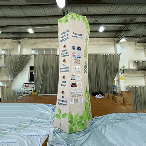 Bán Hot tùy chỉnh khung nhôm quảng cáo trụ cột triển lãm sự kiện Hiển thị cột triển lãm thương mại gian hàng hiển thị điện với logo - Product Image 4