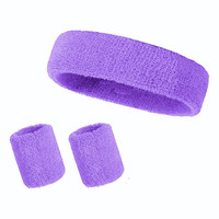 Bandeaux et Bracelets Anti-Transpiration pour Hommes - Ensemble Bandeau et Bracelets Anti-Transpiration pour la Tête et les Poignets - Idéal pour le Sport, l'Athlétisme, les Événements, l'Entraînement et le Basketball