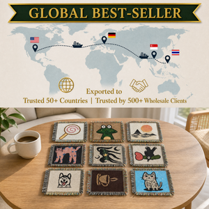 Kunstvoller Graffiti-Stil Katzen-Getränkeuntersetzer aus Baumwolle und Polyester, gewebt mit Fransen, hitzebeständig, rutschfest, für den Schreibtisch - Product Image 5