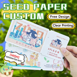 Noel tohum kağıt özelleştirilmiş nimet kağıt kartı hediye kartı filizlenme kart piyango kartı çevre malzeme düğün için - Product Image 6
