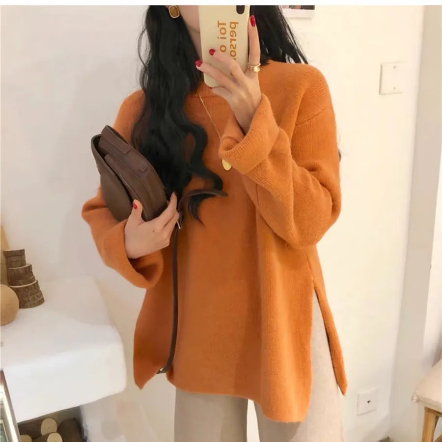 Women's high fashion Oversize Long Sleeve Pullover Jumper 2023 plus Warm Female Sweater pq5