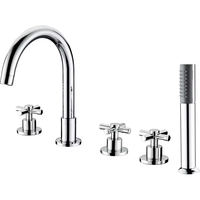 Mitigeur de douche pour baignoire Whirlpool, spa, robinet de baignoire à 5 trous, robinet de baignoire en laiton avec douchette