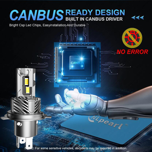 Mini Lámpara LED H4, Mini Bombilla LED para Faro Delantero de Motocicleta, Reemplazo de Halógeno - Product Image 4