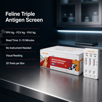 Bandelette de diagnostic rapide 3 en 1 pour le dépistage du virus respiratoire félin (FPV, FCV, FHV Ag) à haute spécificité