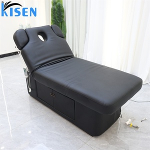 KISEN Esthetician Medical Treatment Aesthetic Salon Spa Beauty Eyelash Facial Lash <b>Bed</b> Electric Massage Table With Storage Space - Product Image 1