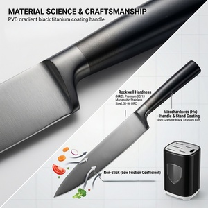 <b>Set</b> Coltelli Chef Professional High Grade Stainless Steel Cooking Chef <b>Knife</b> <b>Set</b> Luxury Kitchen <b>Knife</b> <b>Set</b> with Block - Product Image 3