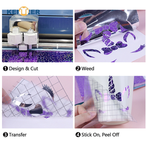 Bán buôn 12 "Các loại đá nứt mô hình Holographic tự dính <span class=keywords><strong>Vinyl</strong></span> cuộn phim cho <span class=keywords><strong>plotter</strong></span> - Product Image 6