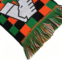 Großhandel Günstiger Bestseller Maßgefertigter Logo-Webstoff Langer Acryl-Sportschal Fußballverein-Fanschal Langlebiger Doppelseitiger Anfeuerungsschal