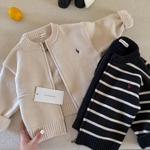 Tongxingyuan Boys Fleece Lined Knitted <b>Cardigan</b> <b>Thick</b> Winter Sweater Full Sleeve With Label And Tags - Product Image 4