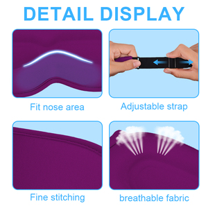 Máscara para Dormir con Diseño Innovador y Peso de Gravedad, Máscara 3D para Dormir con Oscurecimiento <span class=keywords><strong>Total</strong></span> y Comodidad - Product Image 5