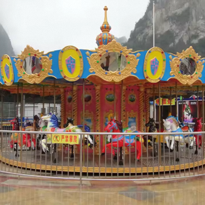 Novedad: 24 Carruseles, Juegos de Parque de Atracciones Familiar para Interiores/Exteriores, Fabricados en Fibra de Vidrio, Juegos Giratorios de Carnaval - Product Image 1