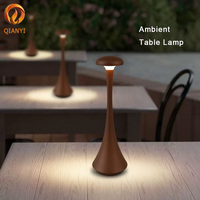 Lampe de table sans fil en aluminium, design nordique, interrupteur tactile, batterie rechargeable USB 1800mAh pour la maison, le bar, le café, l'hôtel
