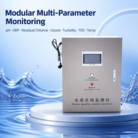 Moniteur de qualité de l'eau multi-paramètres en acier inoxydable 304, IP65, RS485, 4 à 20 mA, compensation automatique de la température