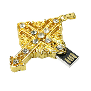 Bling forma de cruz colgante de joyería Usb Flash Drive Stick Usb de Metal Usb <span class=keywords><strong>2</strong></span>,0 de 3,0 Pendrive 32GB 16GB 8GB - Product Image 6