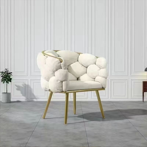 Bộ ghế sofa hiện đại phong cách Bắc Âu sang trọng giá rẻ, chất liệu vải nhung, khung kim loại, ghế chờ, ghế phụ, nội thất phòng khách - Product Image 3