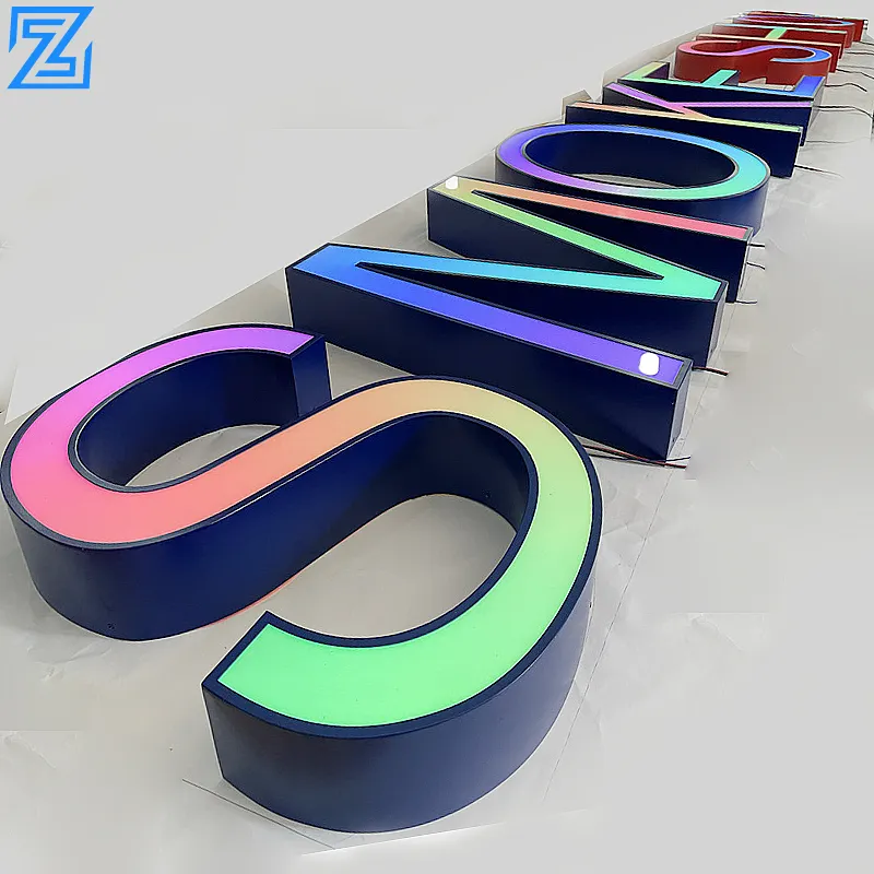 Advertising Illuminated Outdoor Light Led Letter Business Store Front Sign 3d Acrylic Light Up Custom Logo 3d Letters Sign