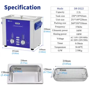 Derui 치과 초음파 세탁기 용 탈가스 스윕 치과 초음파 청소기