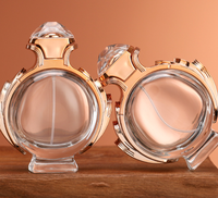 Flacon de parfum en verre transparent de 80 ml avec bouchon à pression, flacon de parfum en verre pour décantation, flacon pulvérisateur, flacon pulvérisateur vide
