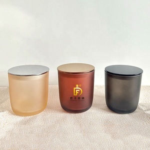 Frasco de Vidrio Transparente para Velas con Tapa, Base Redonda de 10 oz, Forma de U, Laterales Gruesos, Color Personalizado - Product Image 1