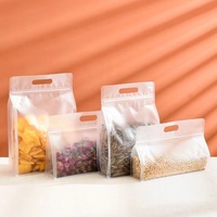 Sachet Doypack refermable en Mylar avec fermeture zip et poignée, transparent, pour emballage alimentaire, bonbons et fruits secs