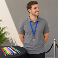 Lanière en nylon personnalisée avec logo imprimé en sérigraphie, sangle de cou vierge pour badge d'identification