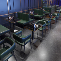 LEER Ensemble de mobilier durable et moderne en marbre, bois, métal et cuir pour bars, discothèques, KTV, restaurants et salons à chicha