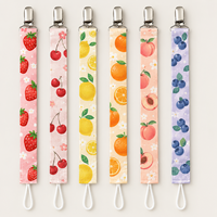 Fruit Style Nieuwe Aanwinsten Clip Polyester Speenketting Baby Speenhouder Dummy Houder Ketting