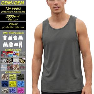 Camiseta sin mangas para gimnasio TKAN989D, personalizada con logotipo, transpirable, 100% algodón, precio bajo, para hombre, lisa, holgada, sin mangas. - Product Image 1