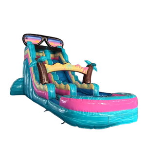 <span class=keywords><strong>Toboggan</strong></span> aquatique commercial de 15 pieds à double voie <span class=keywords><strong>avec</strong></span> grande piscine, <span class=keywords><strong>toboggan</strong></span> aquatique gonflable pour enfants, amusement estival - Product Image 5