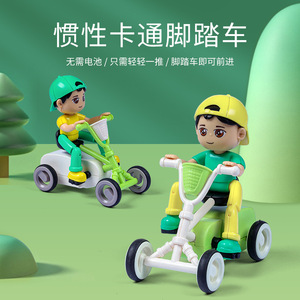 12 件装卡通四轮自行车塑料摩擦动力迷你车玩具儿童回力车 - Product Image 3