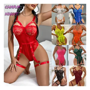 2023 Valentines day gift for couples sexy erotic lace hollow out valentines day lingerie sets one pieces women babydoll