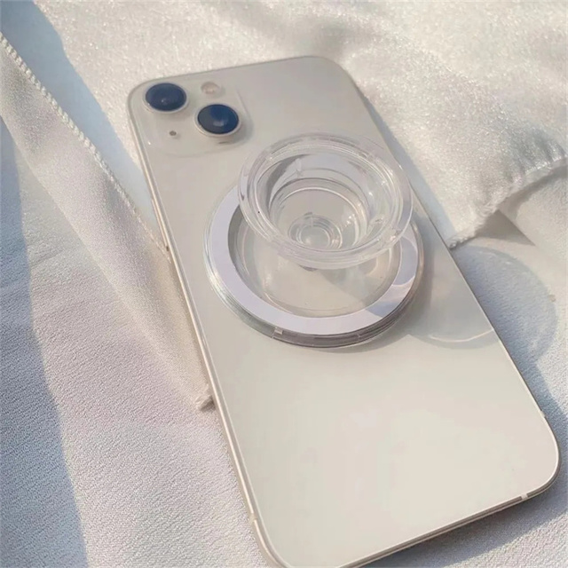 OEM Logo Fashion Foldable Magnet Magnetic Phone Grip Stand for iPhone 14 13 12 Wireless Charging Phone Ring Holder for Magsafe