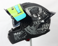 Casques de moto en gros, certification DOT, double visière, double lentille, graphique, haute qualité