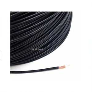 Câble coaxial flexible RG174 <span class=keywords><strong>RG174U</strong></span> à faible perte de veste en PVC noir pour assemblages de câbles en queue de cochon d'antenne d'angle 3G 4G LTE - Product Image 4