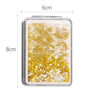 Espejo de Bolsillo Personalizado, Ecológico, Mini Espejos de Mano con Brillantina, Doble Cara, Decorativo, Rectangular, Estilo Hogar - Product Image 3