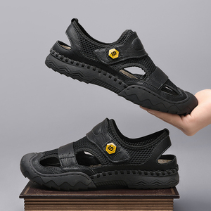 공장 직접 부드러운 메쉬 맨 샌들 캐주얼 신발 남성용 새로운 스타일 가죽 - Product Image 5