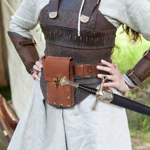 NOVO Bolsa de Cintura Wj, Pochete Steampunk, Suporte para Telefone, Bolsa Medieval de Couro, Acessórios de Fantasia Renascentista - Product Image 2