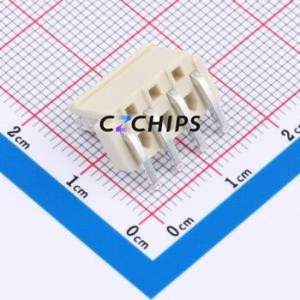 ZX-VH3.96-4PWZ-GW Wire-to-Board Pin Header Bent Lead Through Hole,P=3.96mm Connector 1x4P 3.96mm Right Angle Insert VH - Product Image 2