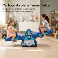 Balançoire à bascule d'avion pour enfants, usage intérieur/extérieur, pour garderies et maternelles (3-8 ans), en PE, vente en gros