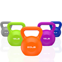 Kettlebells en caoutchouc personnalisables JIAHONG avec logo, unisexes, colorées, poids de fitness pour la gym, 1 kg à 100 kg, durables pour l'entraînement corporel