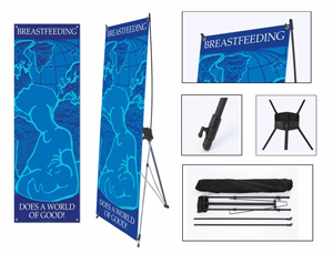 Soporte Portátil <span class=keywords><strong>para</strong></span> Pancartas Tipo X Coreanas con Tela <span class=keywords><strong>de</strong></span> Poliéster <span class=keywords><strong>para</strong></span> Publicidad, Graduaciones, Foros Académicos, Exhibiciones <span class=keywords><strong>de</strong></span> Honor, Reutilizable - Product Image 3