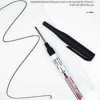 Marqueur permanent rechargeable écologique à pointe longue pour écriture en profondeur, pointes de 0,7 mm, encre multicolore pour surfaces en plastique, bois et construction