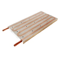 Plaque de refroidissement liquide avec tuyau en cuivre OEM bon transfert de chaleur adapté aux grands équipements haute puissance