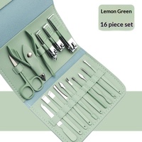 Kit de 16 outils de manucure et pédicure pliables pour nail art, coupe-ongles, personnalisable avec logo, universel