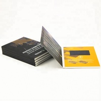 Nouveau produit, écran lcd, carte-cadeau, couverture rigide transparente, boîte d'affichage en papier, vidéo, livret de mouvement