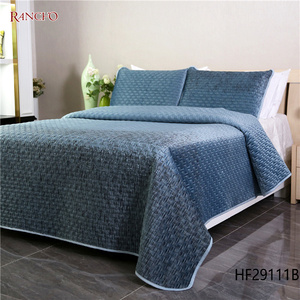 Couvre-lit en microfibre solide et super doux, literie brodée, pour hôtel, vente en gros, <span class=keywords><strong>prix</strong></span> d'usine - Product Image 4